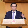 Thủ tướng Phạm Minh Chính phát biểu kết luận phiên họp Chính phủ thường kỳ tháng 2/2024 - Ảnh: VGP