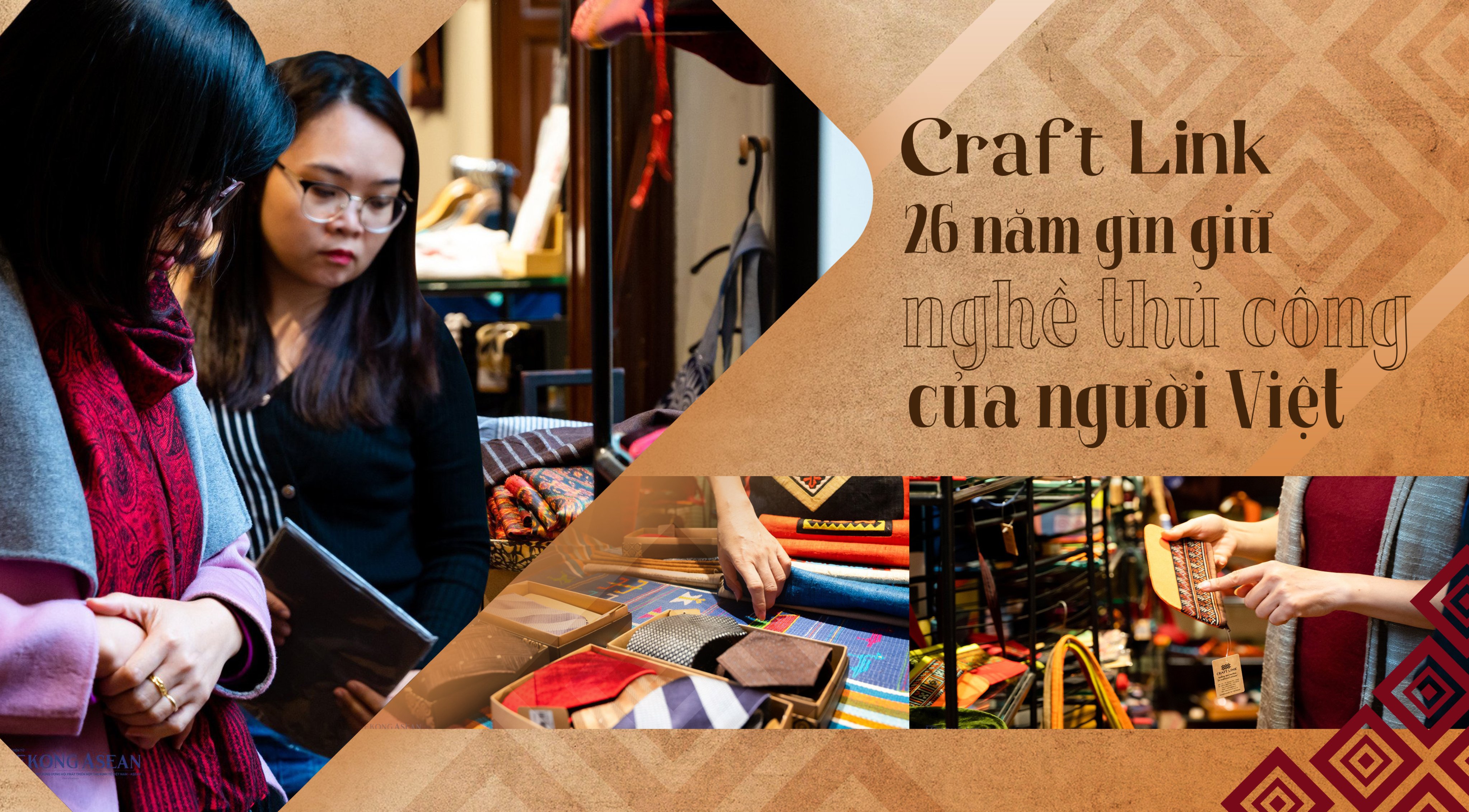 Craft Link đang hỗ trợ các nhóm đưa hoa văn truyền thống vào các sản phẩm đời thường, vào cuộc sống đương đại. Ảnh: Quách Sơn