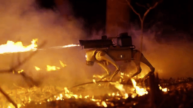 Công ty Mỹ ra mắt chú chó robot gắn súng phun lửa