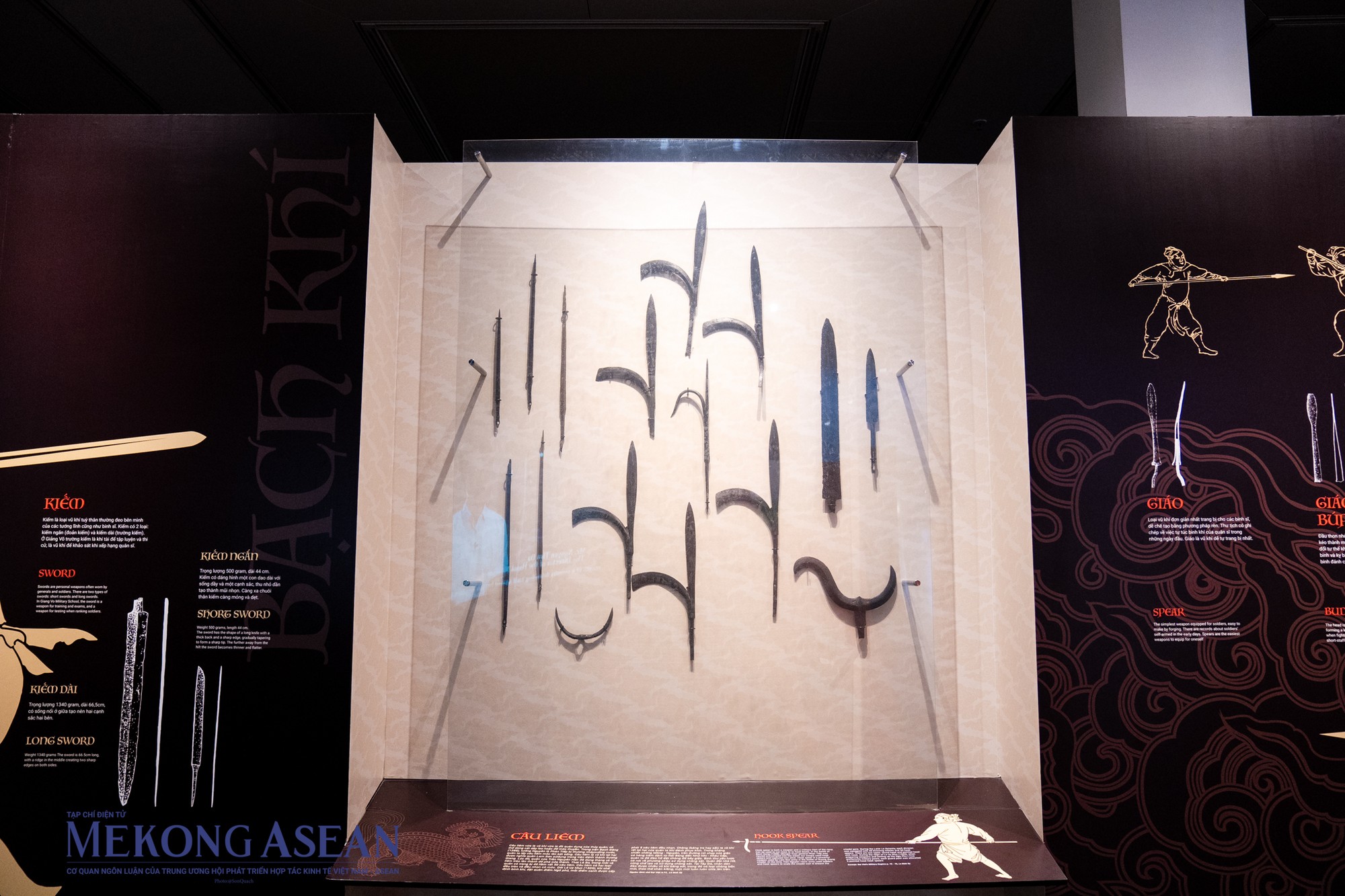 Các mẫu vật vũ khí câu liêm được trưng bày trong triển lãm. ảnh 10