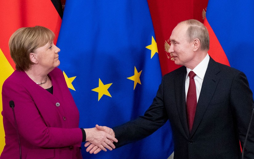 Bà Merkel cảm thấy ít có ảnh hưởng chính trị đối với ông Putin vào cuối thời gian tại vị. Ảnh: AFP