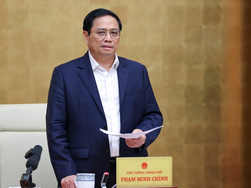Thủ tướng Phạm Minh Chính nhấn mạnh 5 cân đối lớn về kinh tế được đảm bảo. Ảnh: VGP