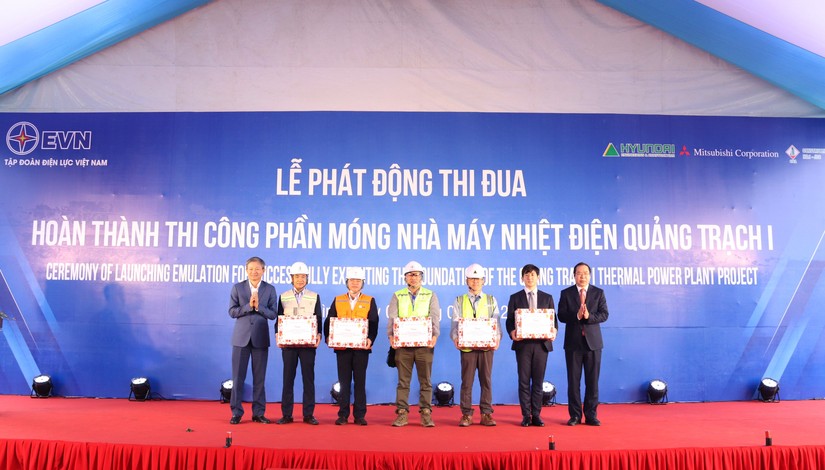 EVN phát động thi đua thi công xây dựng Nhà máy Nhiệt điện Quảng Trạch I. Nguồn: EVN.
