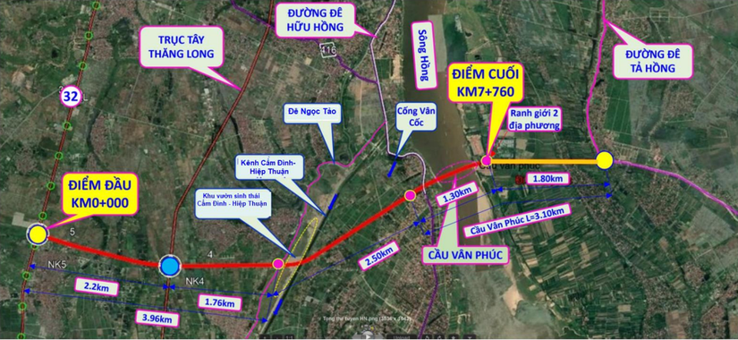 Hà Nội dự kiến sẽ khởi công xây dựng cầu Vân Phúc qua sông Hồng vào quý  2/2024 - Xã Xuân Đình - Huyện Phúc Thọ
