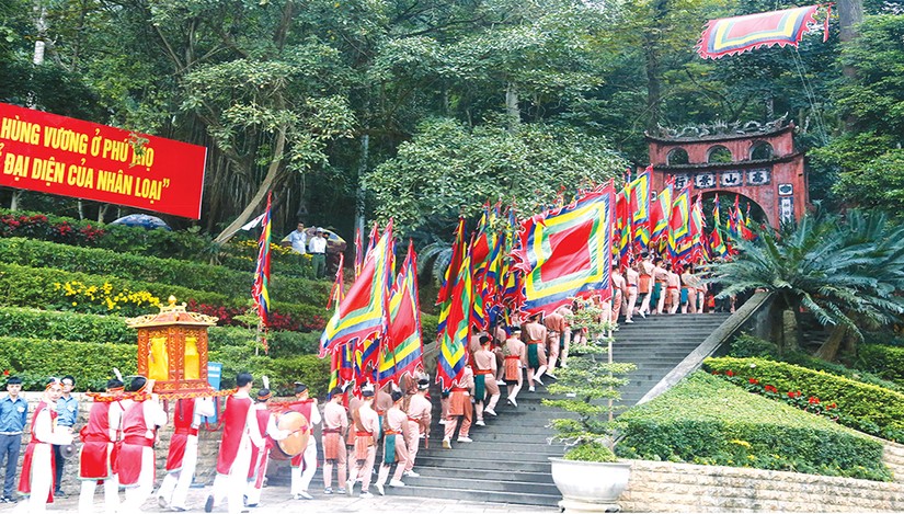 Lễ giỗ tổ Hùng Vương tại Phú Thọ. Ảnh: VGP
