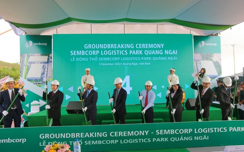 Lễ khởi công dự án kho vận Sembcorp Logistics Park Quảng Ngãi.