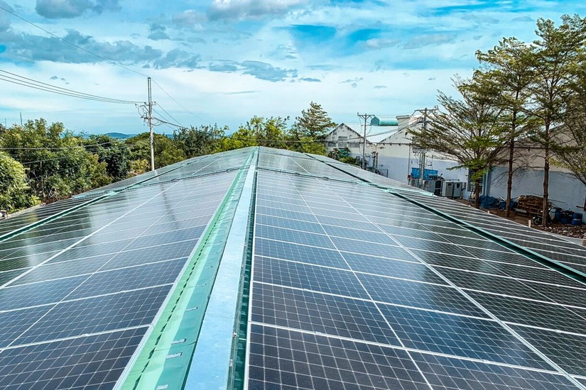 Công trình điện mặt trời áp mái Nhà máy dệt Phong Phú tại Ninh Thuận. Ảnh: GreenYellow Việt Nam