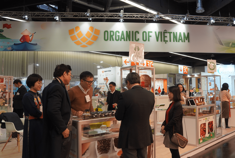 Gian hàng Organic of Việt Nam tại Biofach 2023. Ảnh: moit.gov.vn