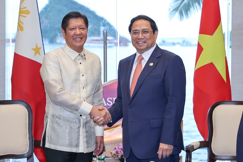 Thủ tướng Phạm Minh Chính và Tổng thống Philippines Ferdinand Romualdez Marcos. Ảnh: VGP
