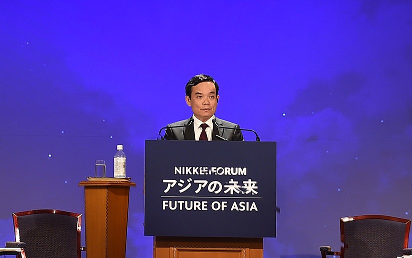 Phó Thủ tướng Trần Lưu Quang đã có bài phát biểu tại Hội nghị Tương lai châu Á lần thứ 28. Ảnh: VGP