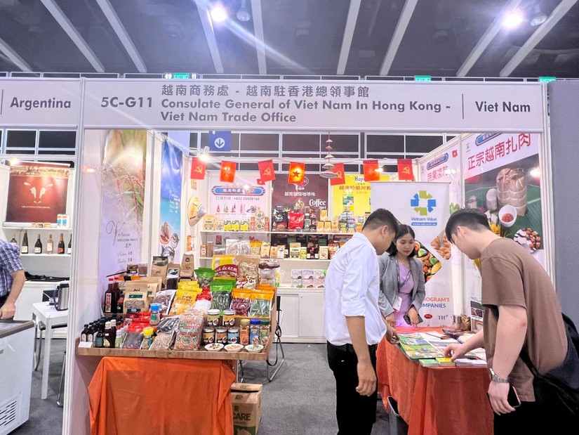 Gian hàng Việt Nam tại Hong Kong Food Expo 2023. Ảnh: Bộ Công Thương