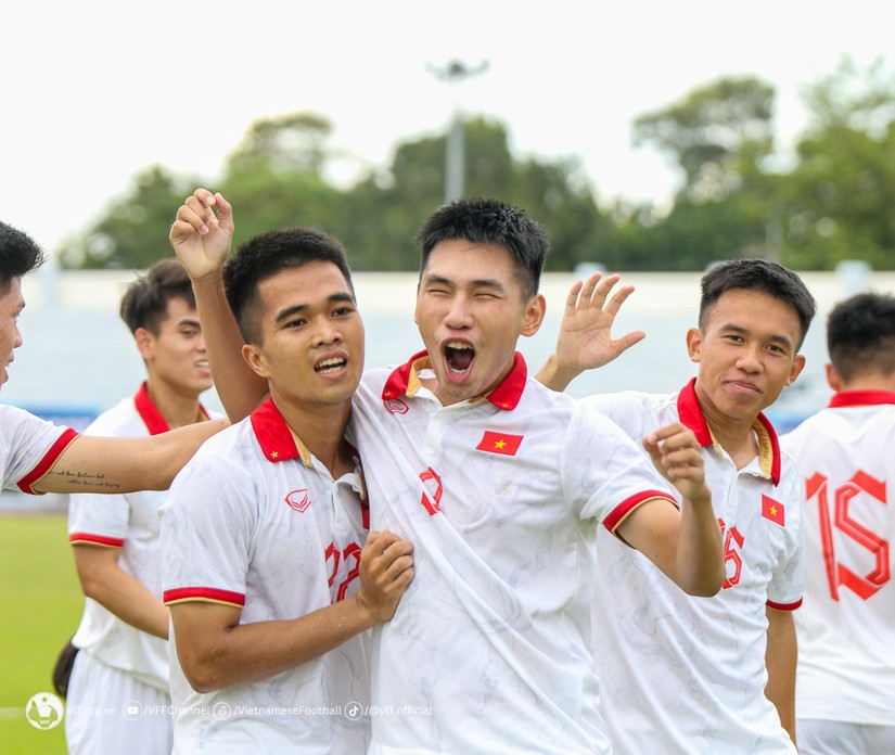 U23 Việt Nam đã có chiến thắng đẹp mắt 4-1 trước U23 Malaysia. Ảnh: VFF