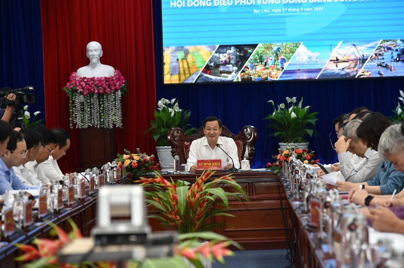 Phó Thủ tướng Lê Minh Khái, Chủ tịch Hội đồng chủ trì Hội nghị Hội đồng điều phối vùng Đồng bằng sông Cửu Long. Ảnh: VGP
