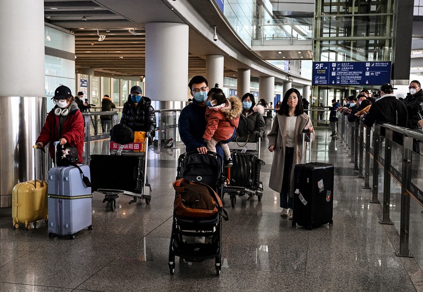 Sân bay Quốc tế Bắc Kinh, Trung Quốc, ngày 8/1. Ảnh: AFP