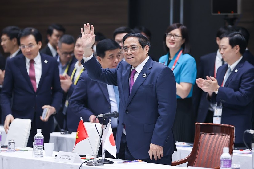 Thủ tướng Phạm Minh Chính dự Tọa đàm Kinh doanh Việt Nam - Nhật Bản. Ảnh: VGP