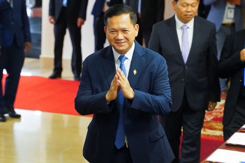 Ông Hun Manet được Quốc hội bầu là Thủ tướng Campuchia. Ảnh: Reuters