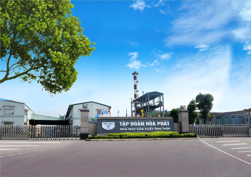 Nhà máy sản xuất ống thép của Hòa Phát. 