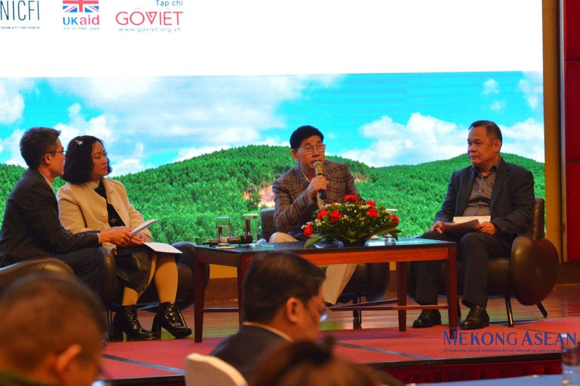 Các diễn giả tại Hội nghị tập trung bàn luận về khả năng thích ứng của ngành gỗ trước quy định mới về rừng của EU. Ảnh: Lê Hồng Nhung - Mekong ASEAN