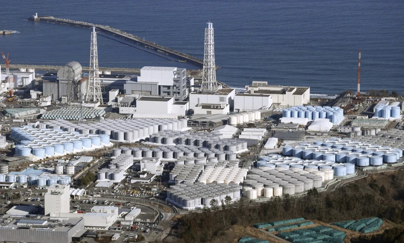 Nhà máy điện hạt nhân Fukushima Daiichi tại thị trấn Okuma, phía đông bắc Nhật Bản. Ảnh: AP