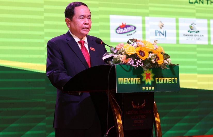 Phó Chủ tịch Thường trực Quốc hội Trần Thanh Mẫn phát biểu tại Diễn đàn Mekong Connect 2022.