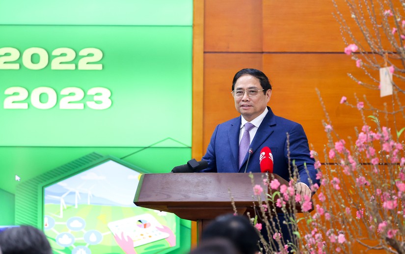 Thủ tướng Chính phủ Phạm Minh Chính phát biểu chỉ đạo tại Hội nghị tổng kết ngành nông nghiệp. Ảnh: VGP.