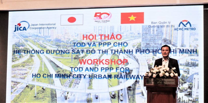 Ông Bùi Xuân Cường, Phó Chủ tịch UBND TP HCM phát biểu tại hội thảo. Ảnh: JICA.