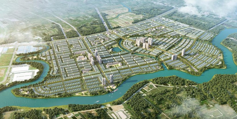Phối cảnh dự án tại xã Long Hậu, huyện Cần Giuộc, tỉnh Long An. Ảnh: Khải Hoàn Land