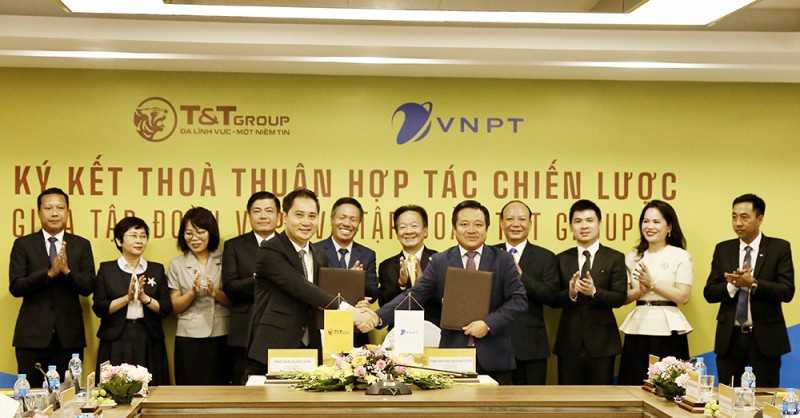 Tập đoàn T&T Group hợp tác chiến lược toàn diện với Tập đoàn VNPT. Nguồn: giaoducthoidai.vn.
