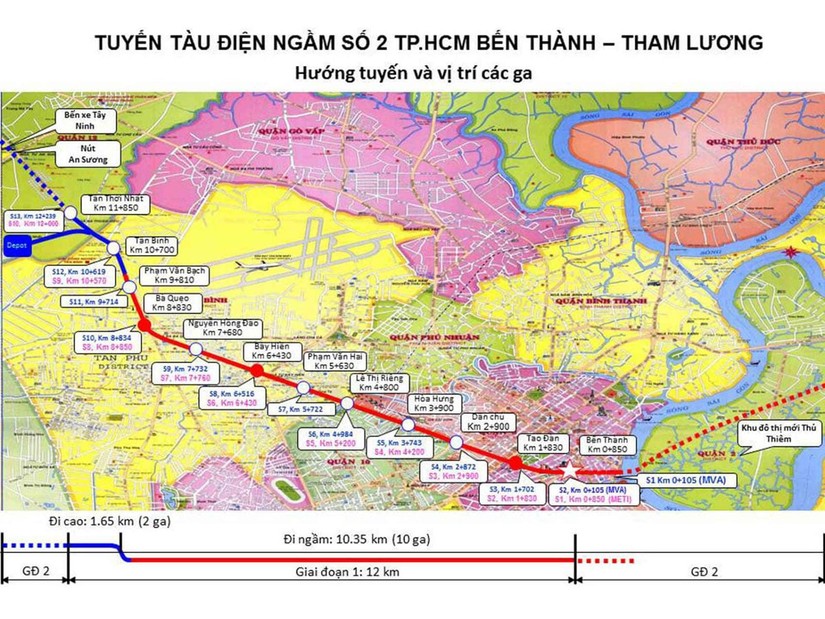 Gia hạn thời gian hoàn thành tuyến metro Bến Thành - Tham Lương đến năm 2030.