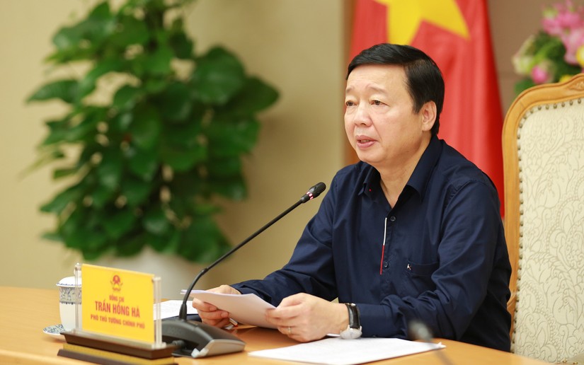 Phó Thủ tướng Trần Hồng Hà chủ trì buổi làm việc. Nguồn: VGP. 