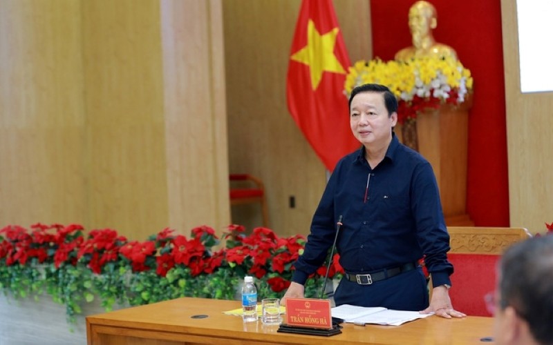 Phó Thủ tướng Chính phủ Trần Hồng Hà phát biểu chỉ đạo tại buổi làm việc. Nguồn: VGP.