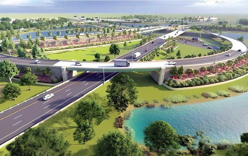 Phối cảnh một nút giao của dự án cao tốc Biên Hòa - Vũng Tàu. Nguồn: VGP.