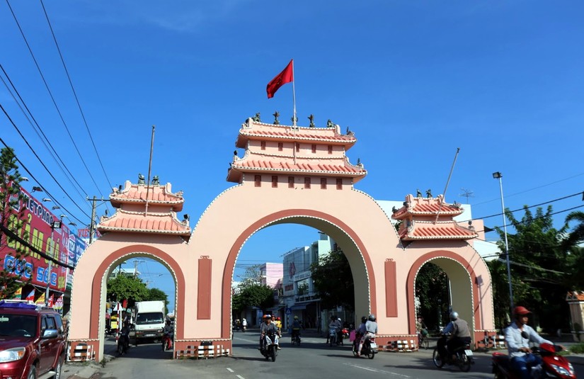 Cổng Tam Quan, biểu tượng của TP Rạch Giá, tỉnh Kiên Giang.