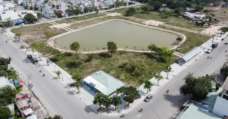 Công viên trung tâm dự án khu dân cư Vĩnh Lộc.