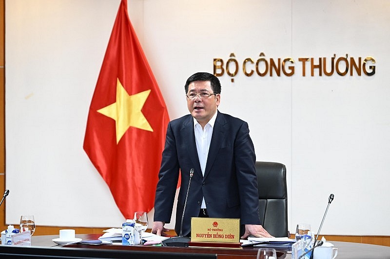 Bộ trưởng Bộ Công Thương Nguyễn Hồng Diên chủ trì Hội nghị thúc đẩy hợp tác mua bán than giữa Việt Nam và Lào. Nguồn: Bộ Công Thương.