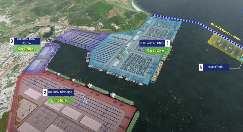 Quy hoạch tổng thể Dự án bến cảng Liên Chiểu, Đà Nẵng. Nguồn: CTCP Tư vấn và Xây dựng Phú Xuân.