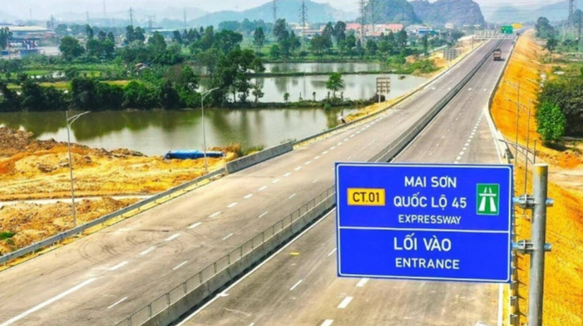 Cao tốc Bắc - Nam phía Đông đoạn Mai Sơn - Quốc Lộ 45. Nguồn: NLD.