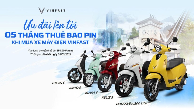 VinFast ưu đãi cho khách hàng mua xe máy điện trong tháng 3
