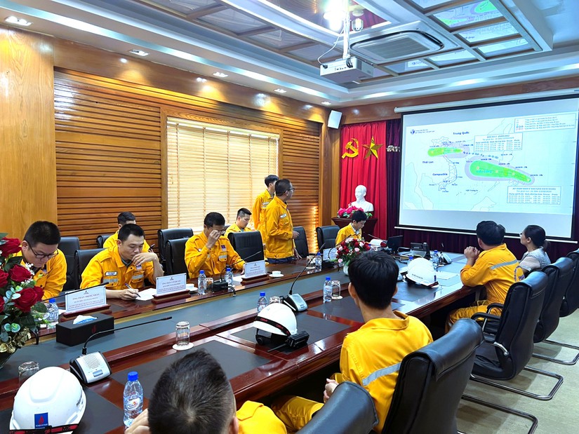 Buổi họp diễn tập phòng chống thiên tai năm 2024 của PV GAS HAI PHONG. Nguồn: PV GAS.