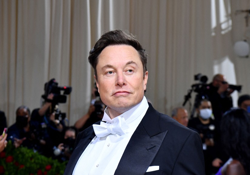 Tỷ phú Elon Musk tại sự kiện Met Gala. Ảnh: AFP