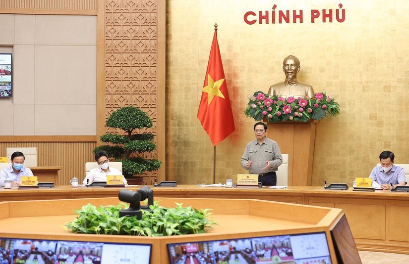Thủ tướng Chính phủ Phạm Minh Chính chủ trì cuộc họp trực tuyến toàn quốc về công tác phòng, chống dịch trên cả nước