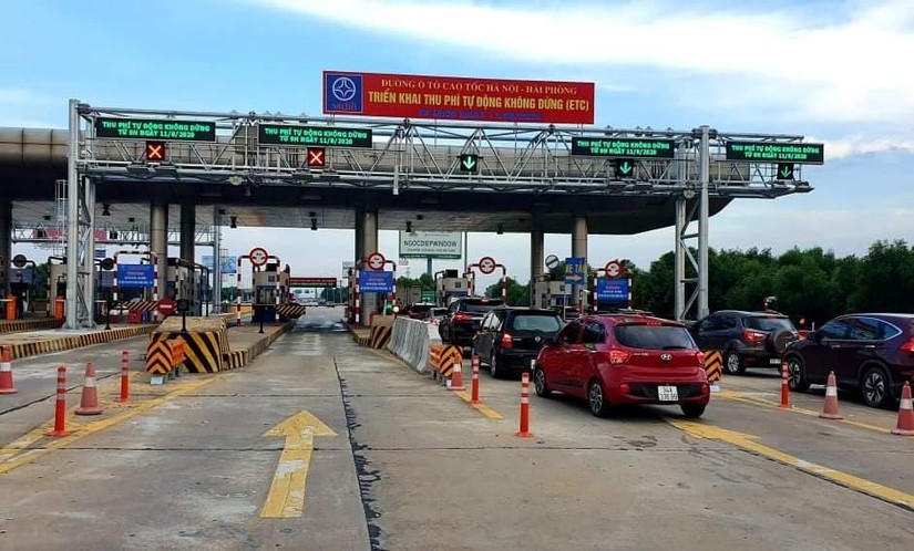 32/62 làn của cao tốc Hà Nội-Hải Phòng đã được lắp đặt hệ thống thu phí không dừng từ tháng 8/2020