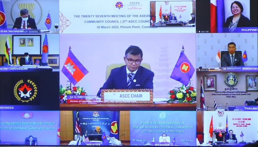 Toàn cảnh hội nghị Hội đồng Cộng đồng Văn hóa-Xã hội ASEAN (ASCC) lần thứ 27. Ảnh: BTC