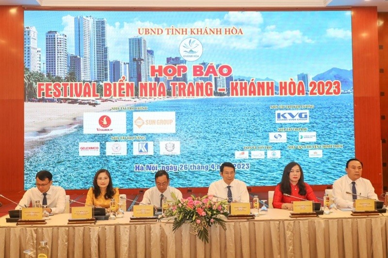 Họp báo công bố Festival Biển Nha Trang – Khánh Hoà 2023. Ảnh: Khanhhoa.gov