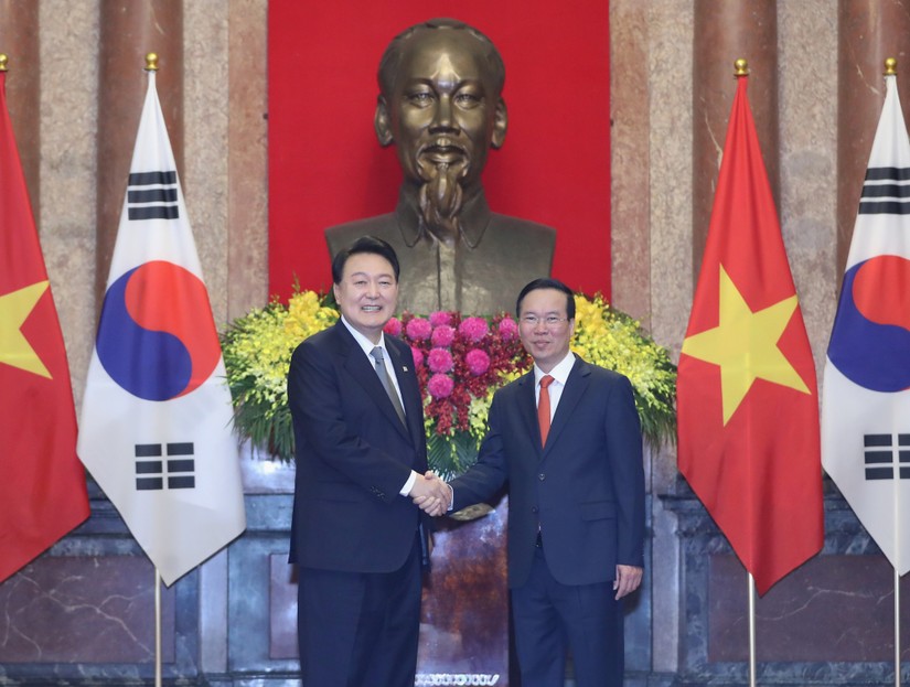 Việt Nam và Hàn Quốc đặt mục tiêu kim ngạch thương mại song phương đạt 150 tỷ USD vào năm 2030. Ảnh: VGP