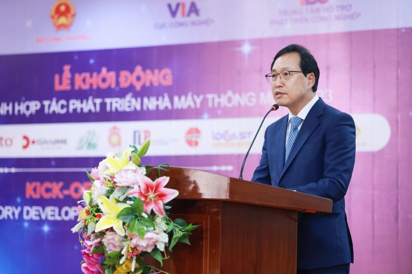 Tổng giám đốc Tổ hợp Samsung Việt Nam tại sự kiện. Ảnh: Samsung News. 