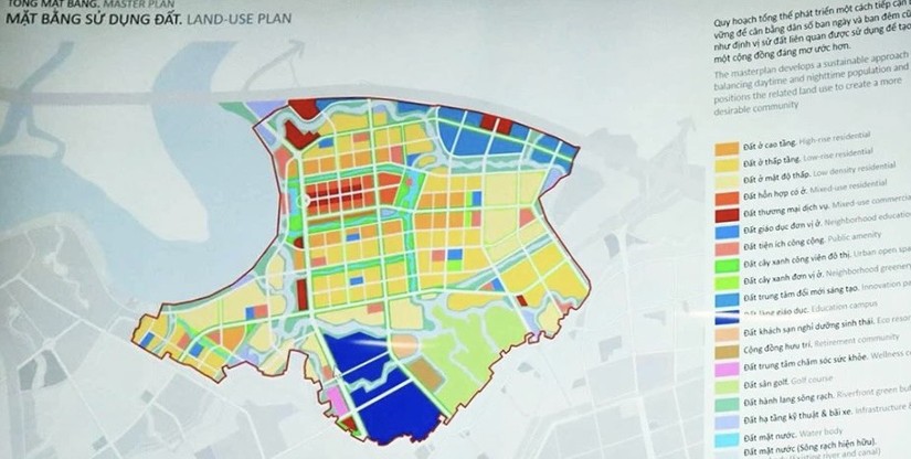 Sơ đồ quy hoạch khu đô thị Nhơn Trạch do Donacoop đề xuất. Ảnh: Báo Đồng Nai.