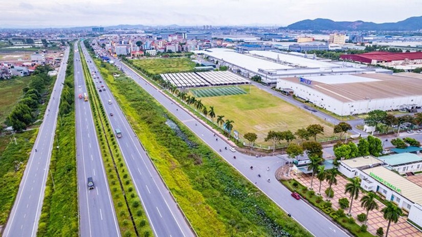 KCN Quang Châu, Bắc Giang do Kinh Bắc làm chủ đầu tư. Ảnh: Bacgiang.gov