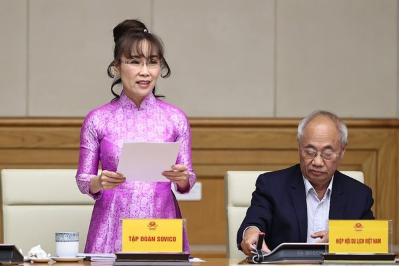 Bà Nguyễn Thị Phương Thảo, Chủ tịch HĐQT Vietjet Air phát biểu tại hội nghị. Ảnh: VGP