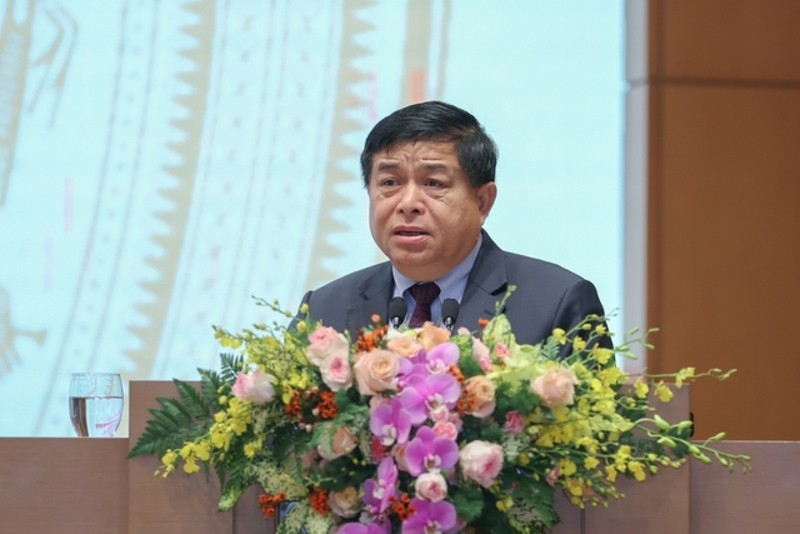 Bộ trưởng Bộ Kế hoạch và Đầu tư (KH&ĐT) Nguyễn Chí Dũng phát biểu tại cuộc gặp mặt đầu xuân các doanh nghiệp Nhà nước tiêu biểu. Ảnh: VGP.
